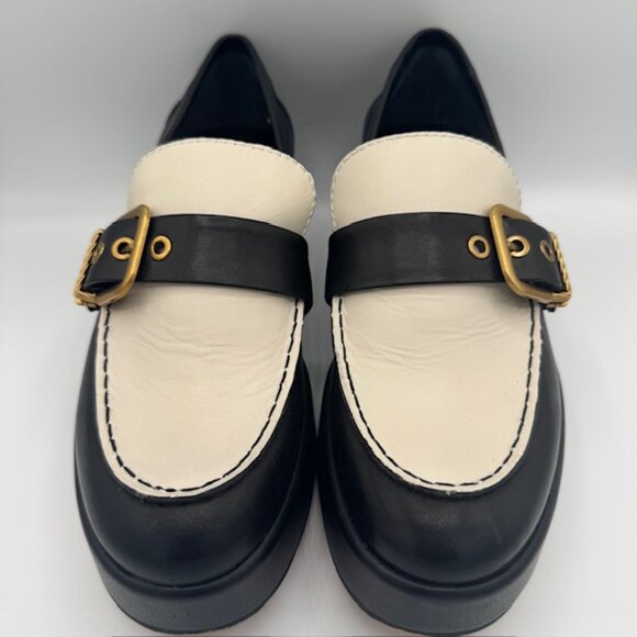 Dolce Vita Women's Yonder Platform Loafer Black and White Size 7 - Picture 3 of 6